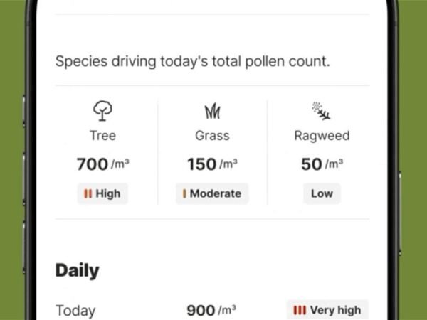 האפליקציה של The Weather Channel צופה ימי אלרגיה קשים